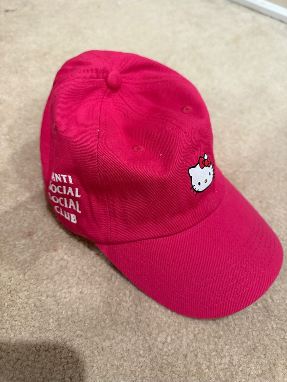 Anti Social Social Club Hot Pink Hello Kitty Cap